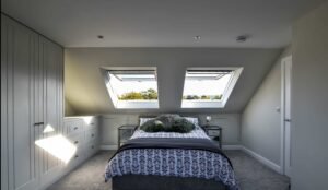 Loft conversion specialists UK transforming a residential loft into a modern living space by Timber Construction Essex LTD