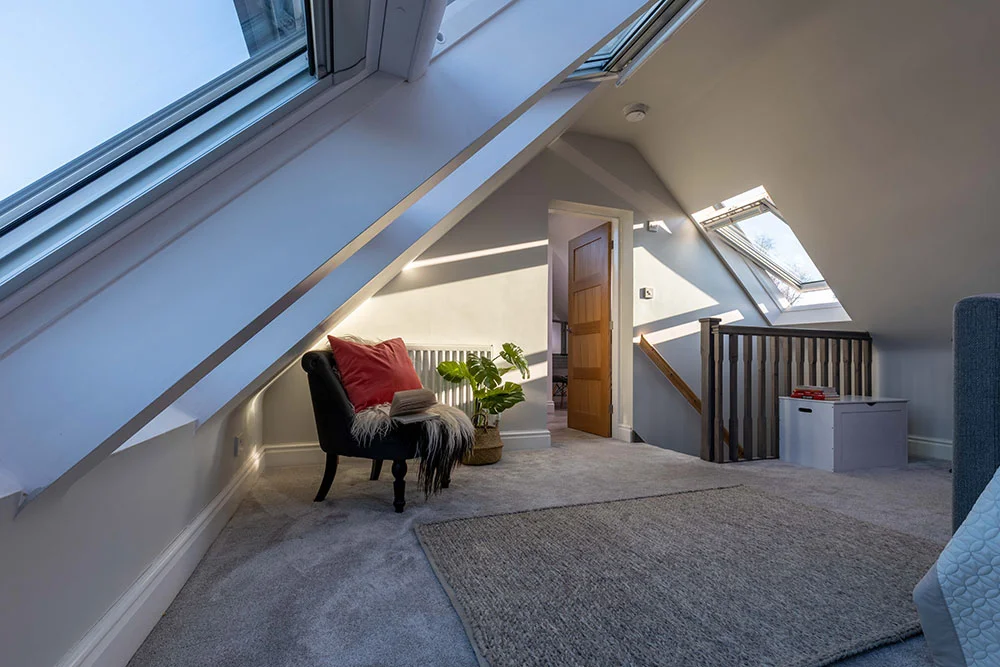 Modern loft conversion in Chelmsford completed by Timber Construction Essex LTD